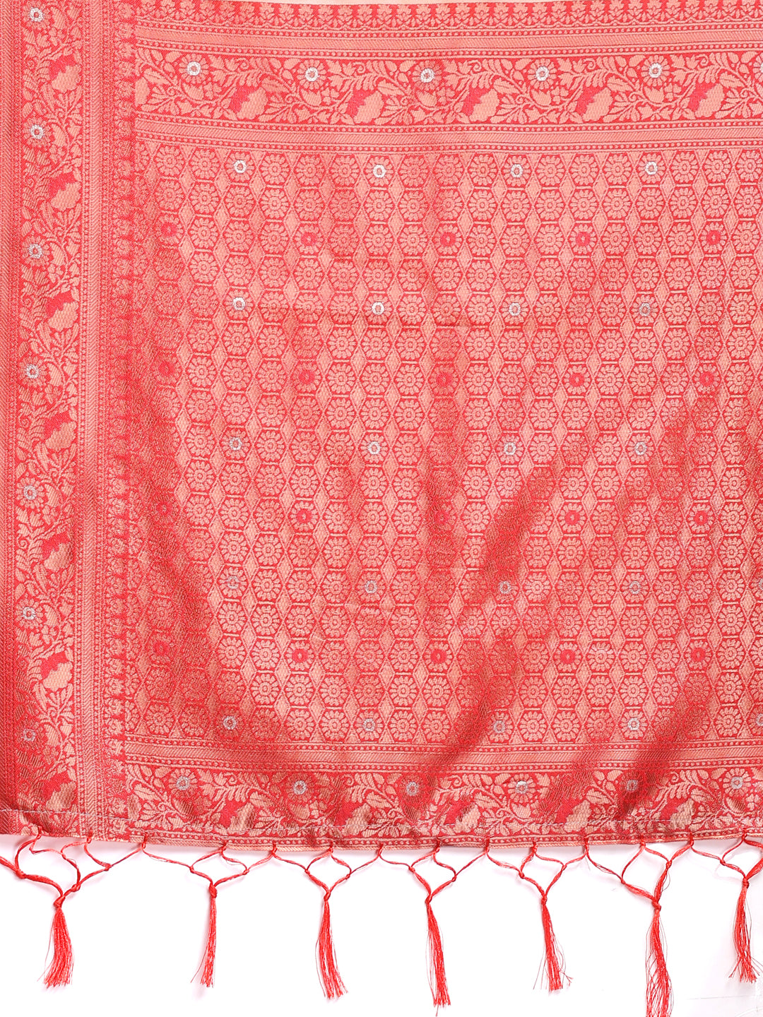 Astita Elegant Orange Cotton Saree with Contrast Pallu โ Perfect Blend of Tradition & Comfort