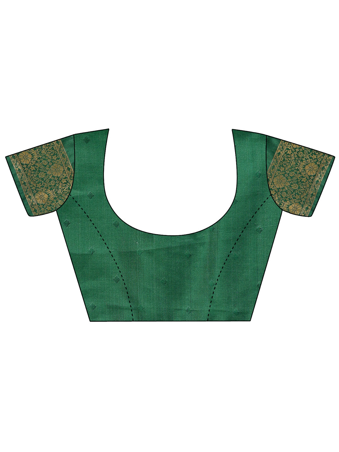 Astita Graceful Cream and Green Silk Saree – Traditional Elegance with Royal Charm
