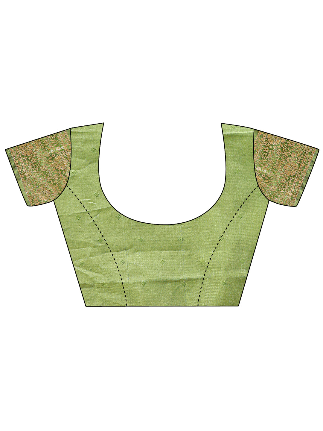 Astita Graceful Cream and Light Green Silk Saree – Traditional Elegance with Royal Charm