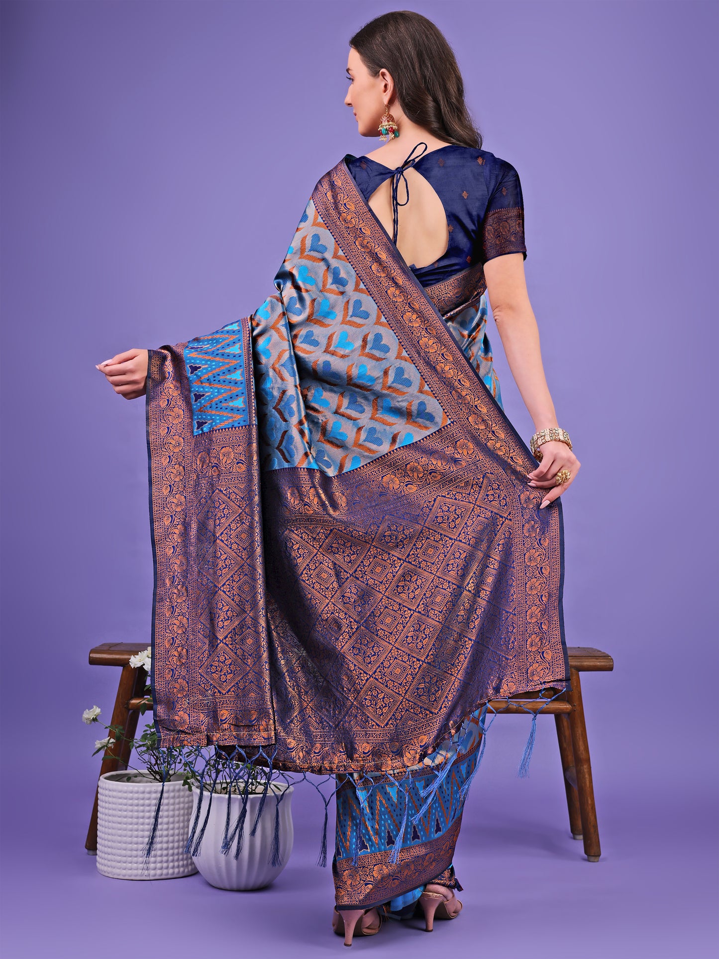 Astita Radiant Lichi Silk Saree – A Touch of Royalty in Every Thread