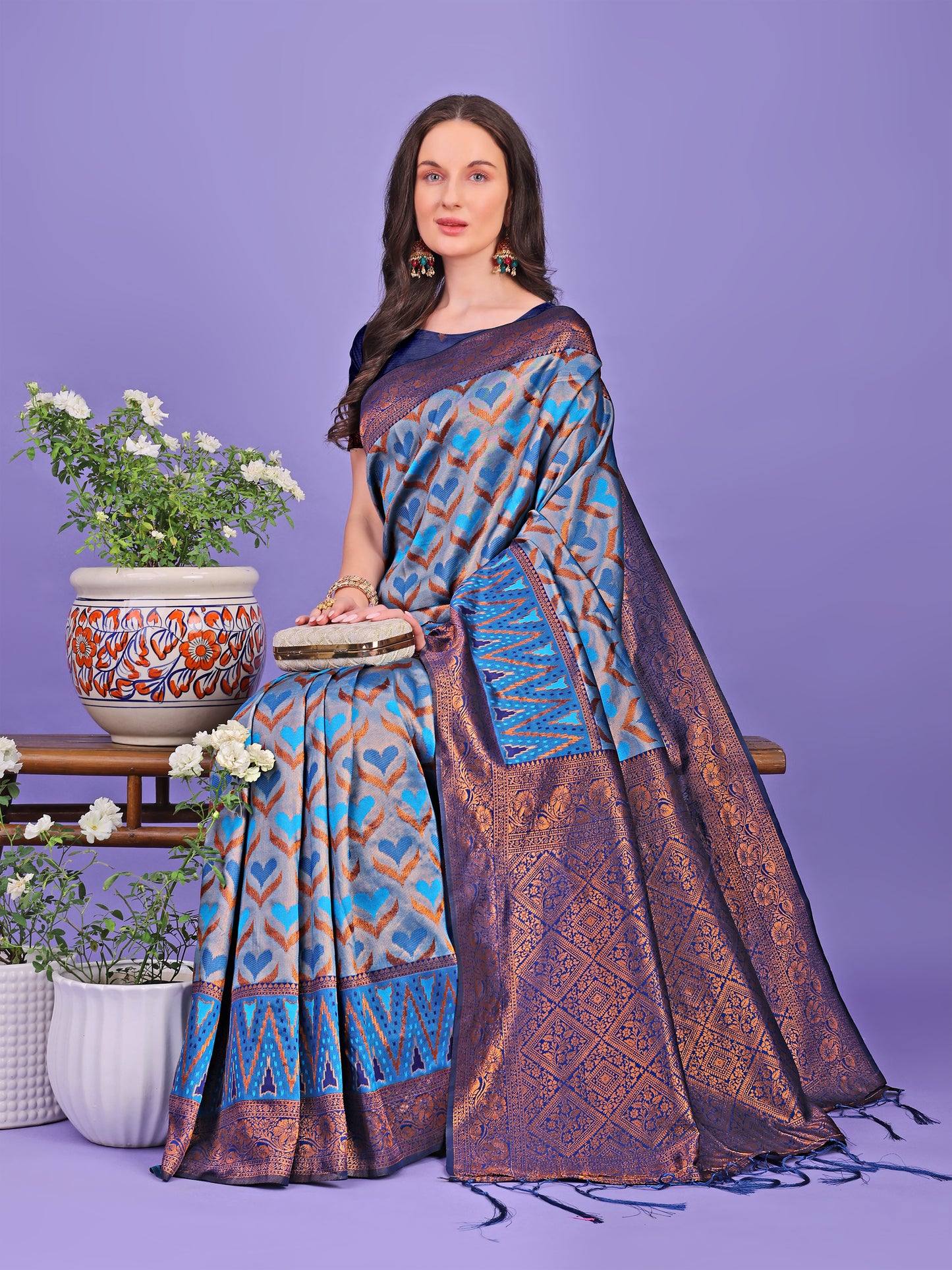 Astita Radiant Lichi Silk Saree – A Touch of Royalty in Every Thread