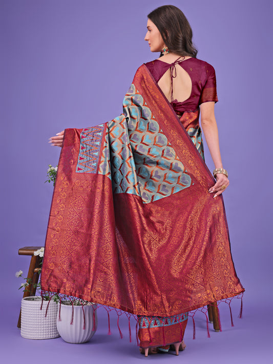 Astita Radiant Lichi Silk Saree – A Touch of Royalty in Every Thread