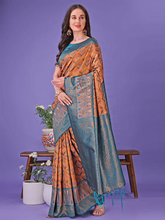Astita Radiant Lichi Silk Saree – A Touch of Royalty in Every Thread