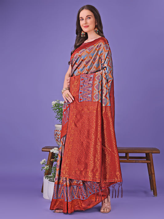 Astita Radiant Lichi Silk Saree – A Touch of Royalty in Every Thread