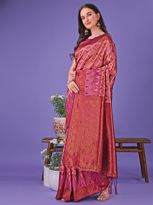 Astita Radiant Lichi Silk Saree – A Touch of Royalty in Every Thread