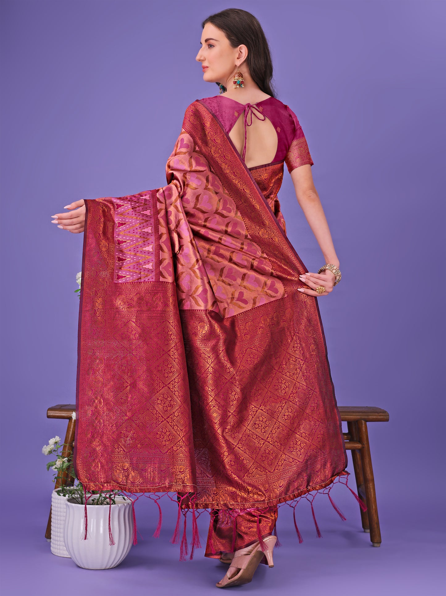 Astita Radiant Lichi Silk Saree – A Touch of Royalty in Every Thread