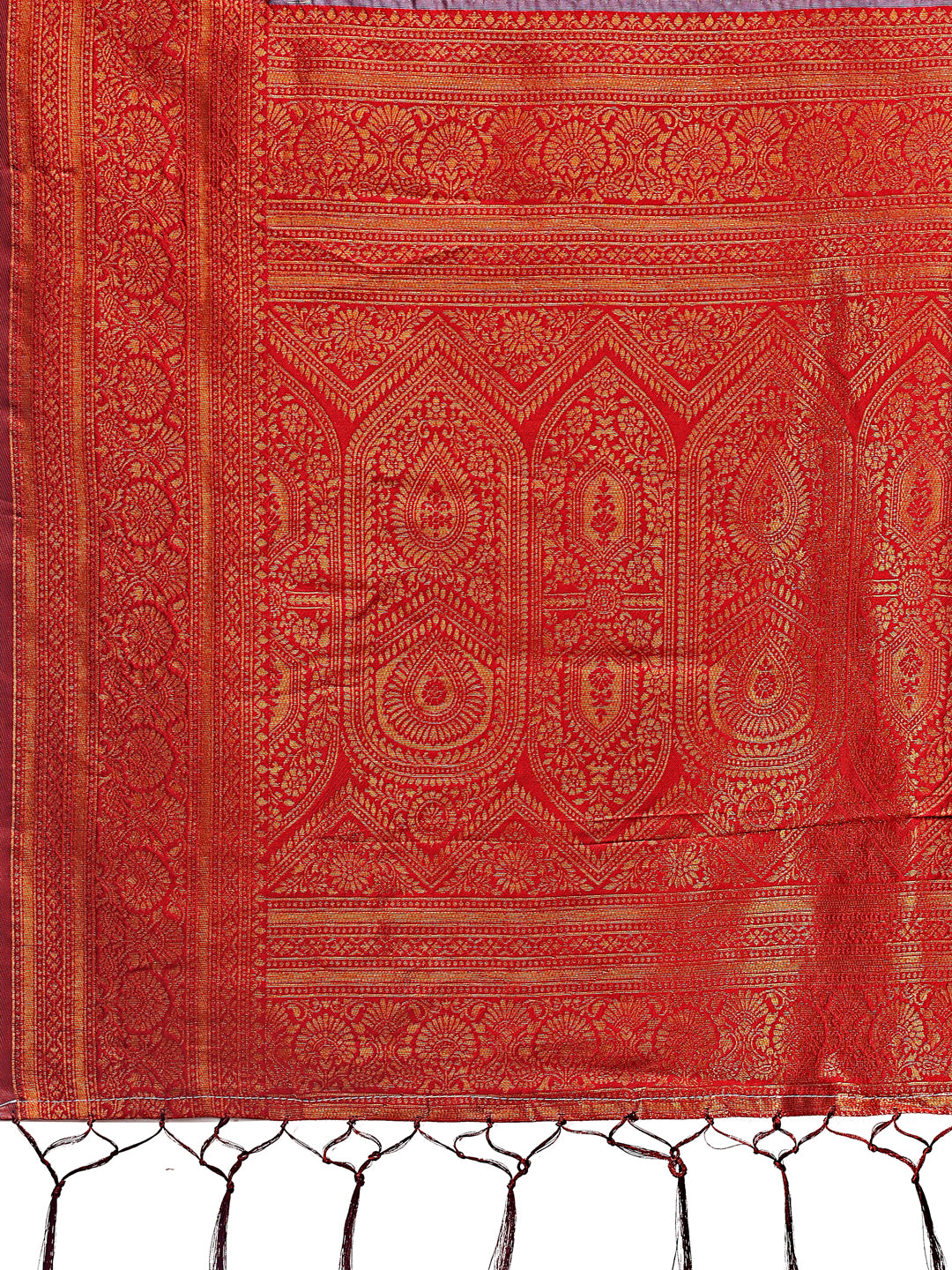 Astita Majestic Red & Grey Silk Saree with Rich Woven Pallu – A Regal Touch for Special Moments