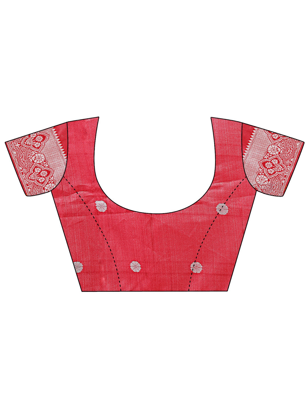 Graceful Light & Dark Peach Silk Saree with Rich Woven Border & Paisley Pallu