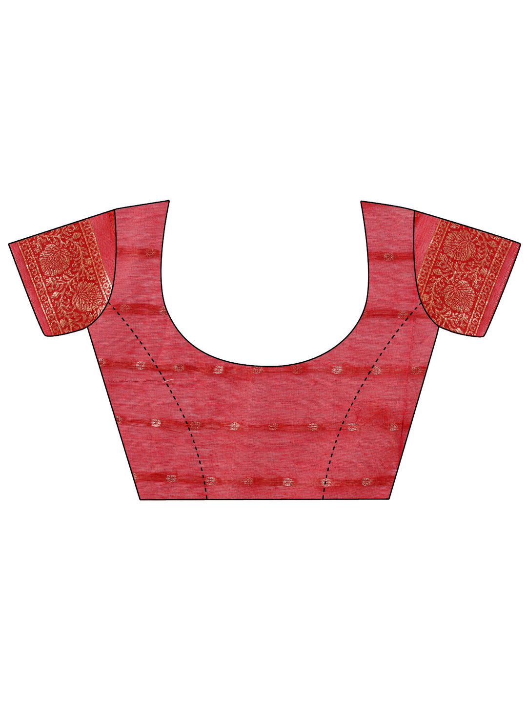 Astita Elegant Maroon Banarasi Cotton Saree with Zari Leaf Motifs and Rich Pallu – Traditional Indian Saree for Festive & Wedding Wear