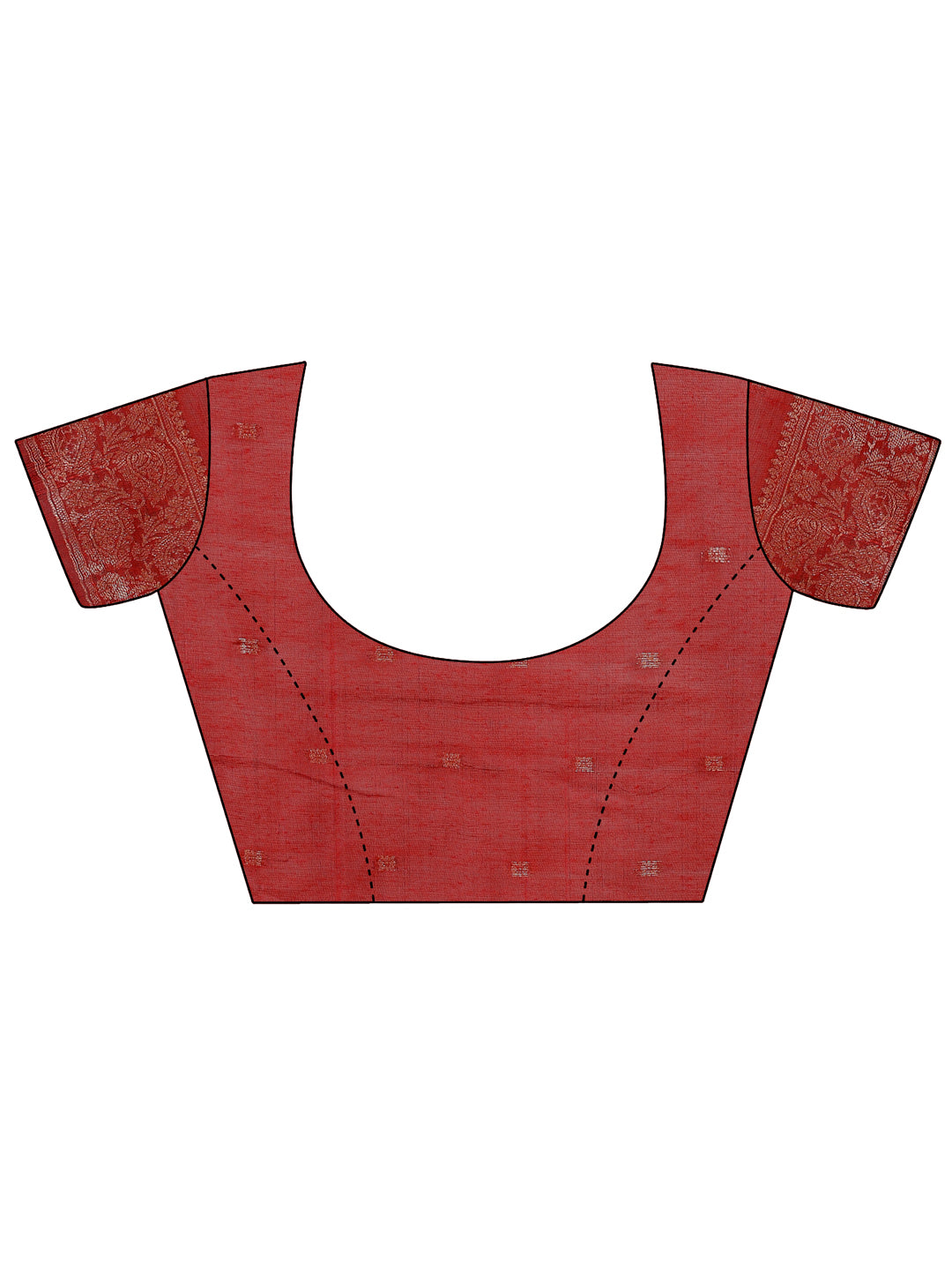 Astita Elegant Red Floral Lichi Silk Saree with Zari Weaving and Rich Pallu – Wedding & Festive Wear Saree