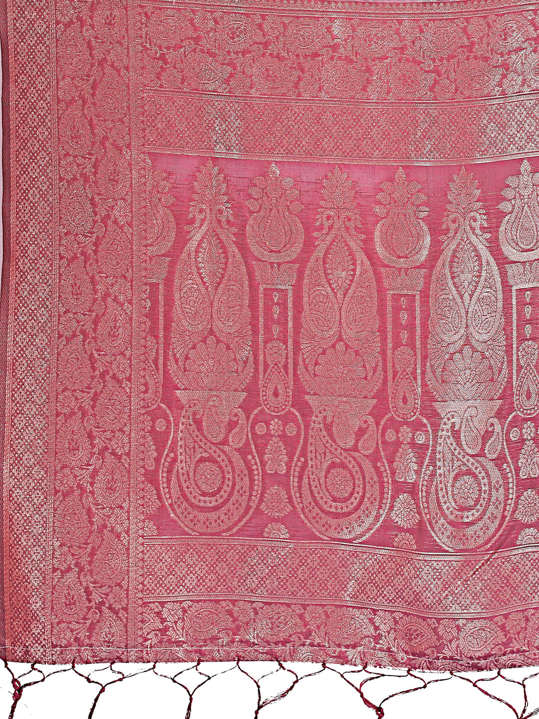 Astita Elegant Pink Floral Lichi Silk Saree with Zari Weaving and Rich Pallu – Wedding & Festive Wear Saree