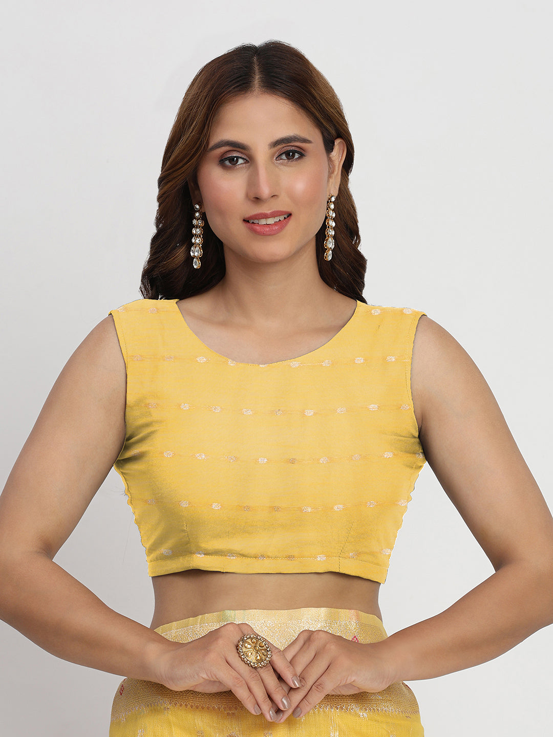 Astita Yellow Linen Saree with Multicolor Weaving & Zari Pallu - Elegant & Lightweight for Everyday Grace