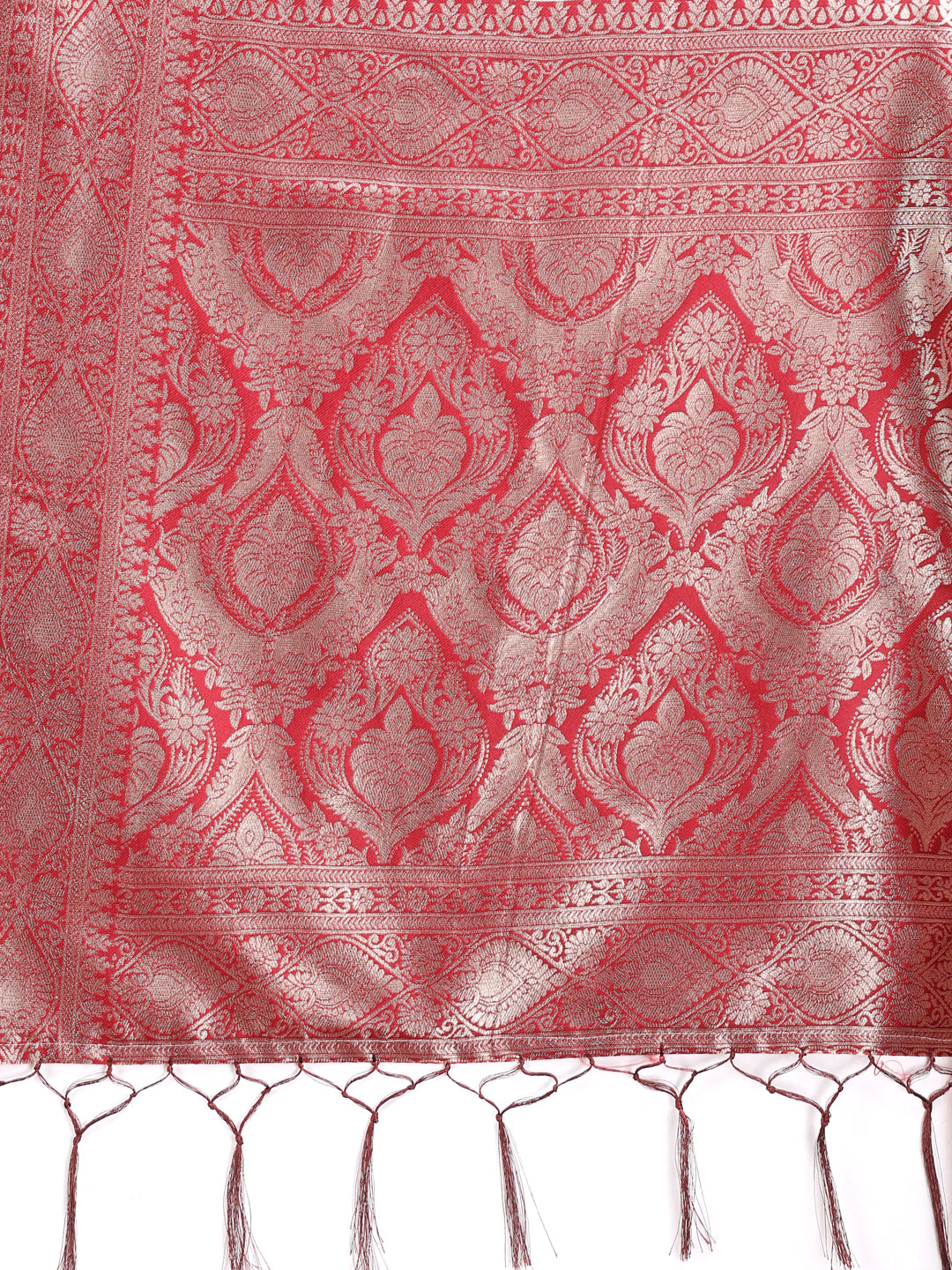 Astita Graceful Cream & Red Linen Cotton Saree with Rich Zari Pallu – A Touch of Royal Comfort