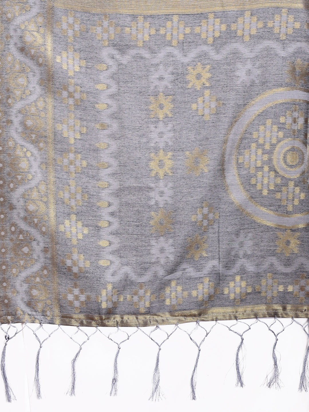 Astita Graceful Beige & Grey Linen Cotton Saree – Lightweight Elegance for Modern Women
