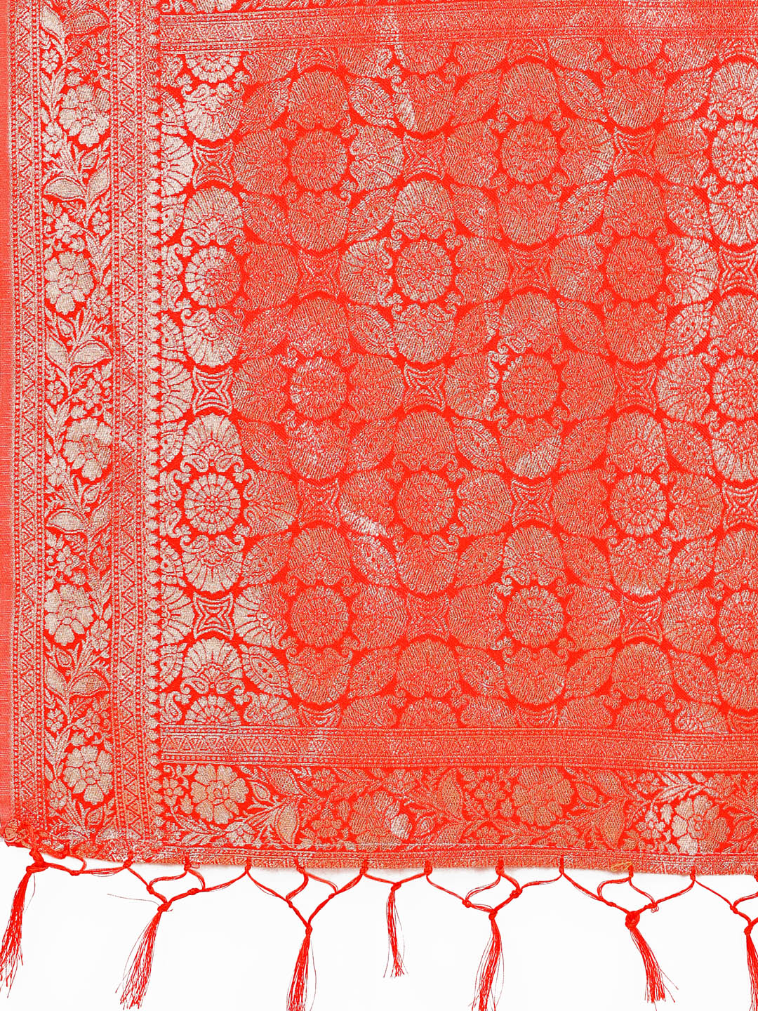 Elegant Off-White & Red Linen Cotton Saree with Zari Woven Border and Pallu