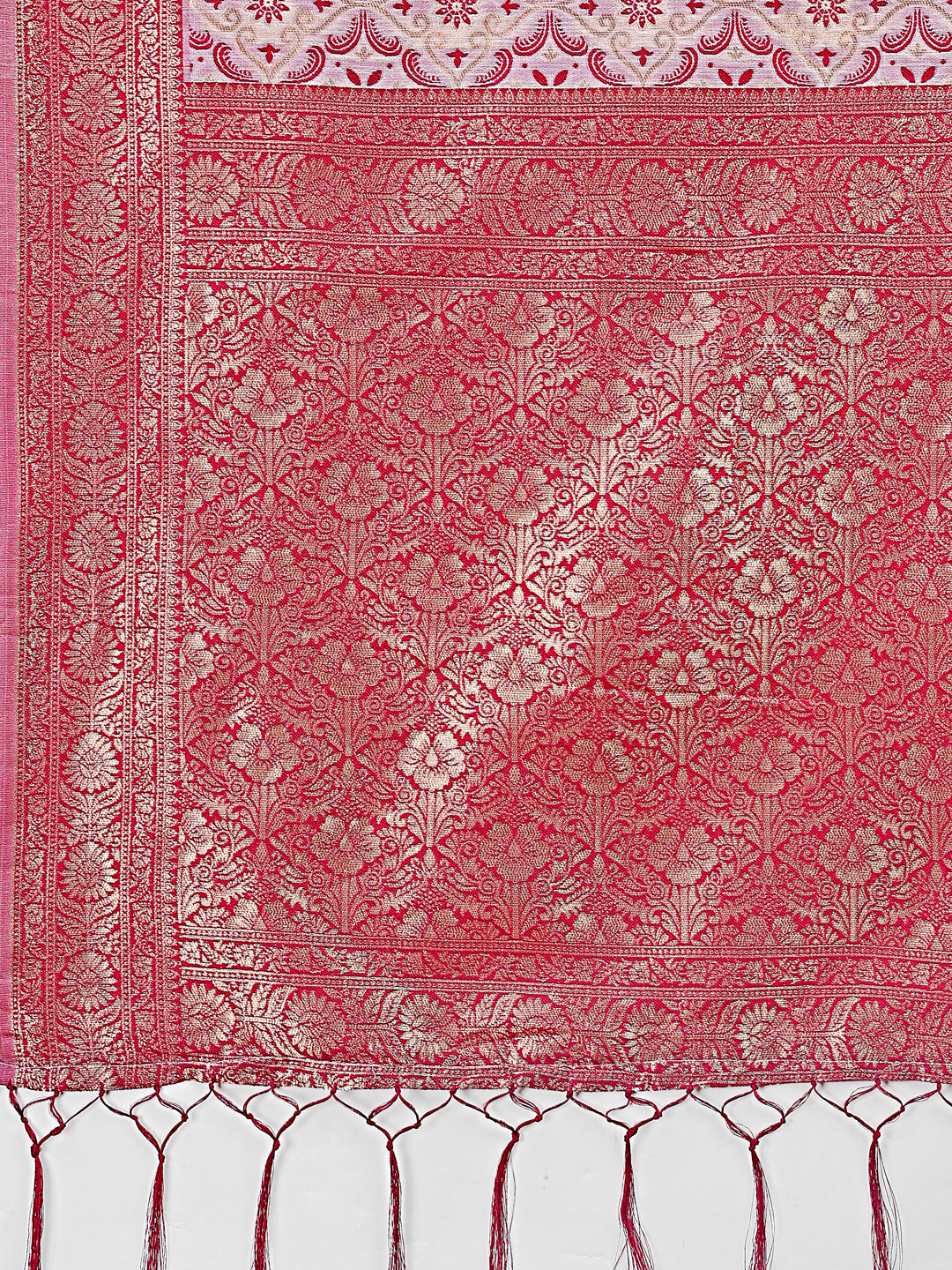 Astita Pink Linen Saree with Rich Woven Zari Work β Elegant Ethnic Saree for Festive & Office Wear