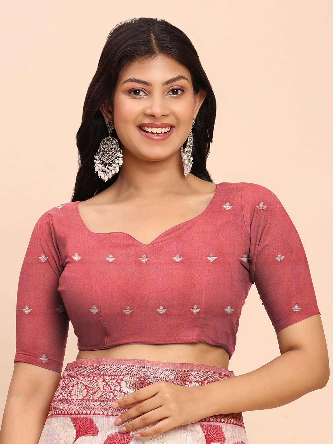 Astita Elegant Off-White & Maroon Linen Cotton Saree with Zari Woven Border and Pallu – Soft Lightweight Saree for Daily, Festive & Office Wear
