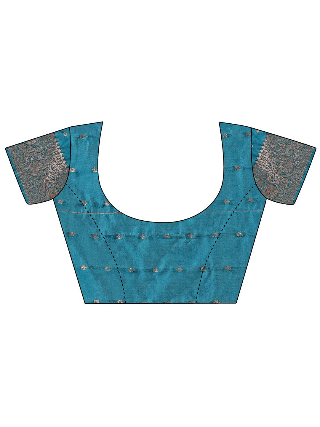 Astita Teal Blue Banarasi Silk Saree with Silver Zari Woven Pallu & Border β Wedding & Festive Wear Elegance