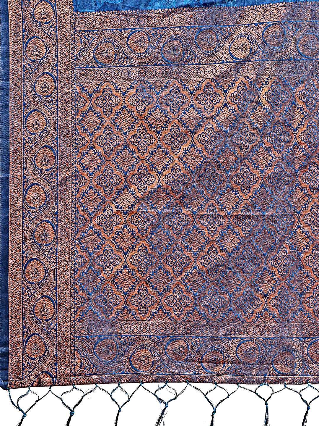 Astita Majestic Royal Blue Banarasi Silk Saree with Golden Zari – Timeless Indian Ethnic Elegance for Weddings & Festive Occasions