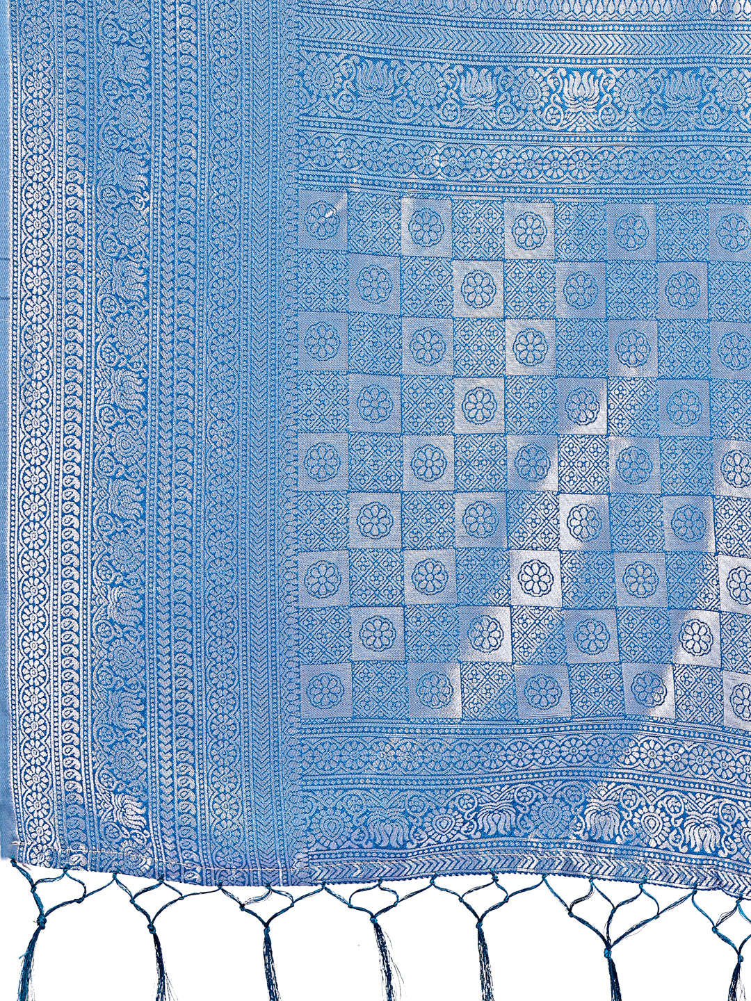 Astita Vibrant Peach & Teal Lichi Silk Saree with Rich Woven Border and Contrast Blouse – Festive & Wedding Wear