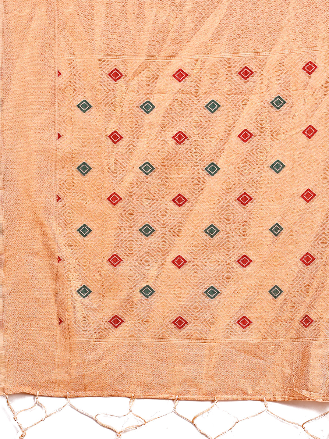 Astita Elegant Peach Woven Work Saree – A Whiff of Tradition Wrapped in Grace