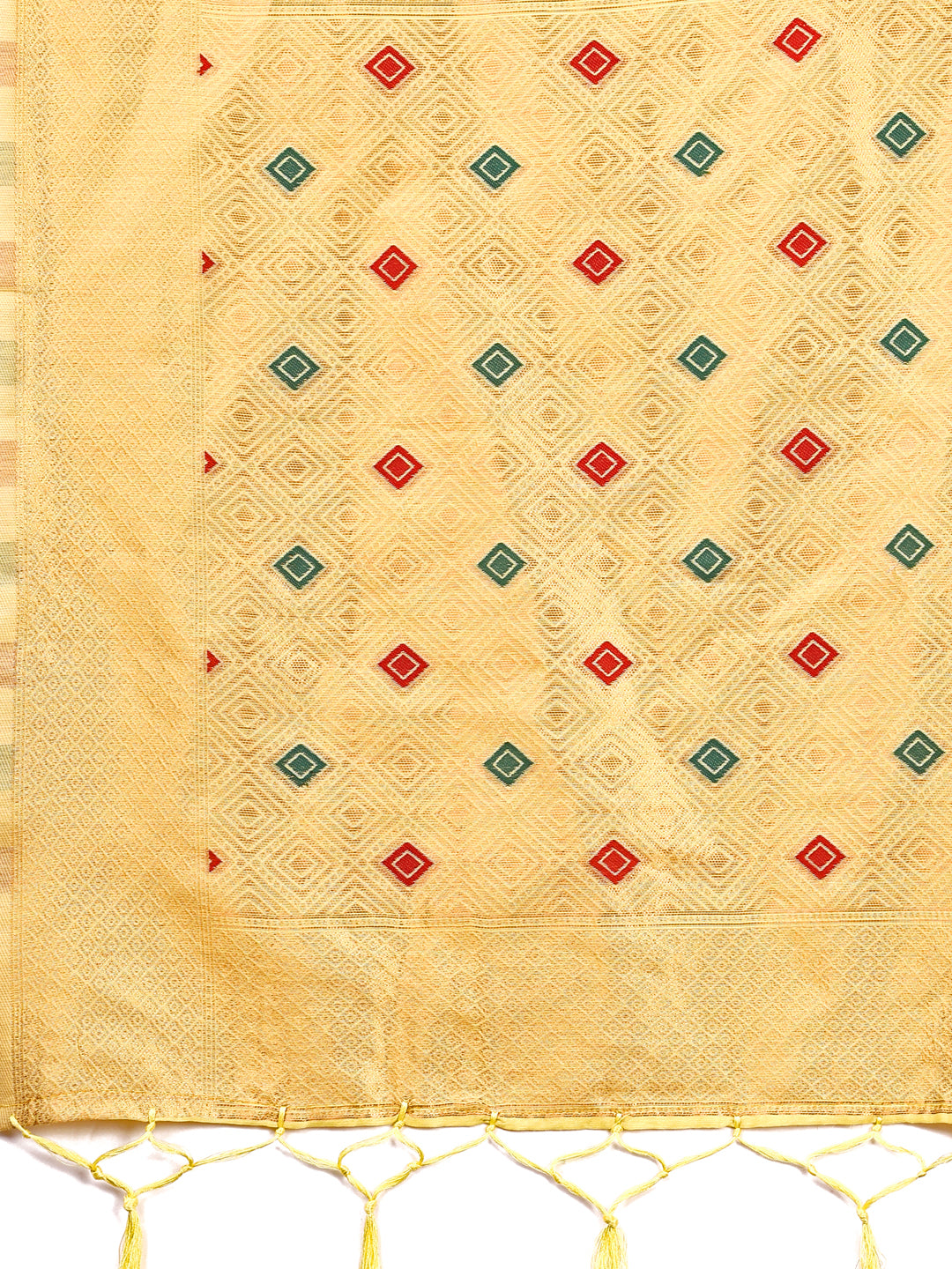 Astita Elegant Yellow Woven Work Saree – A Whiff of Tradition Wrapped in Grace