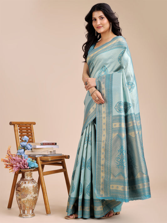 Astita Graceful Sea Green Silk Saree – Subtle Sophistication for Every Occasion