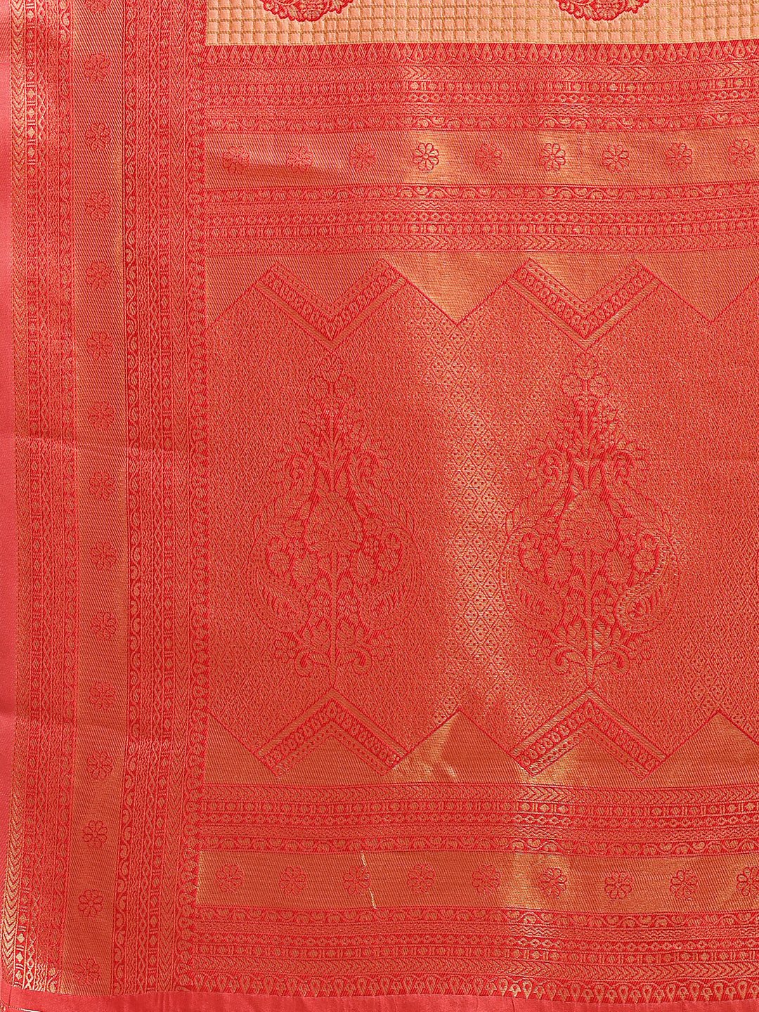 Astita Graceful Orange Silk Saree – Subtle Sophistication for Every Occasion