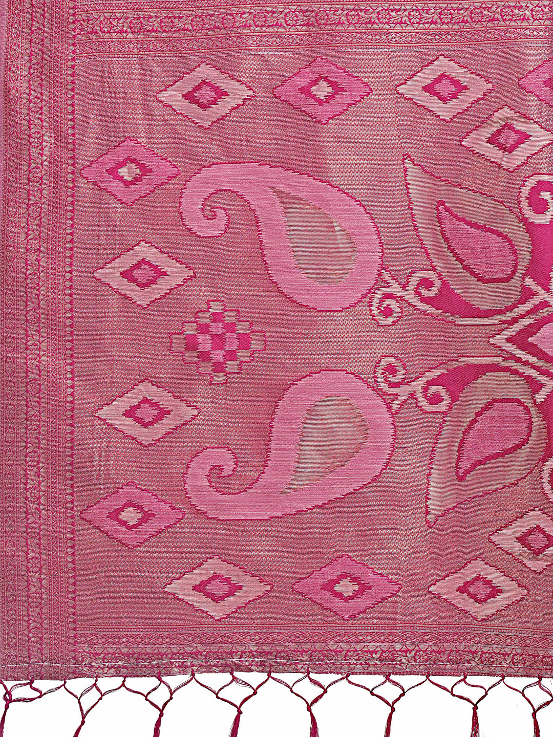 Astita Stylish Light Pink Linen Cotton Saree with Woven Design – Lightweight Elegance for Everyday Grace