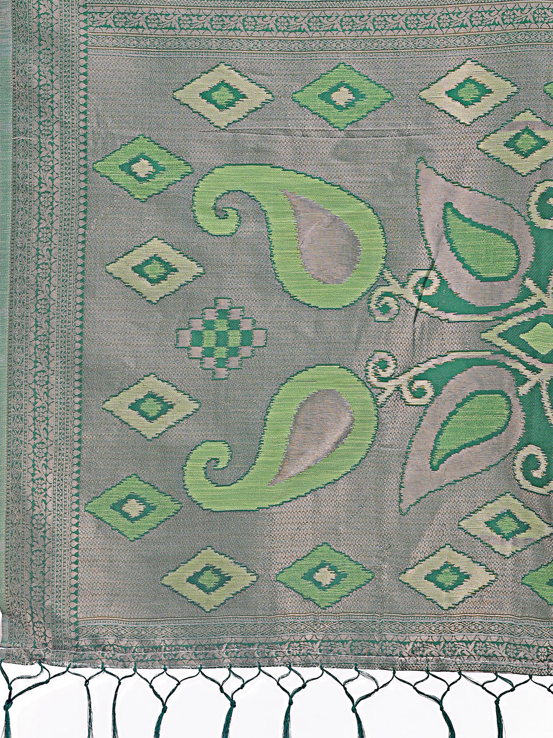 Astita Stylish Light Green Linen Cotton Saree with Woven Design – Lightweight Elegance for Everyday Grace