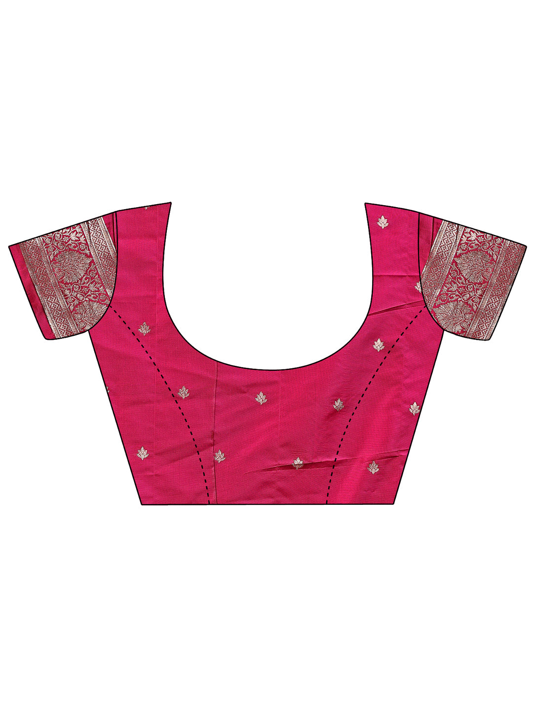 Astita Graceful Magenta Banarasi Silk Saree with Silver Zari – Perfect Ethnic Wear for Weddings & Festive Moments