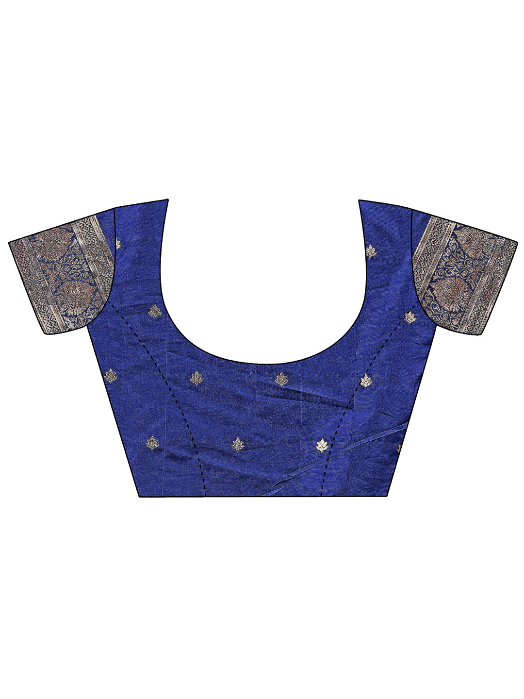 Astita Graceful Navy Blue Banarasi Silk Saree with Silver Zari – Perfect Ethnic Wear for Weddings & Festive Moments