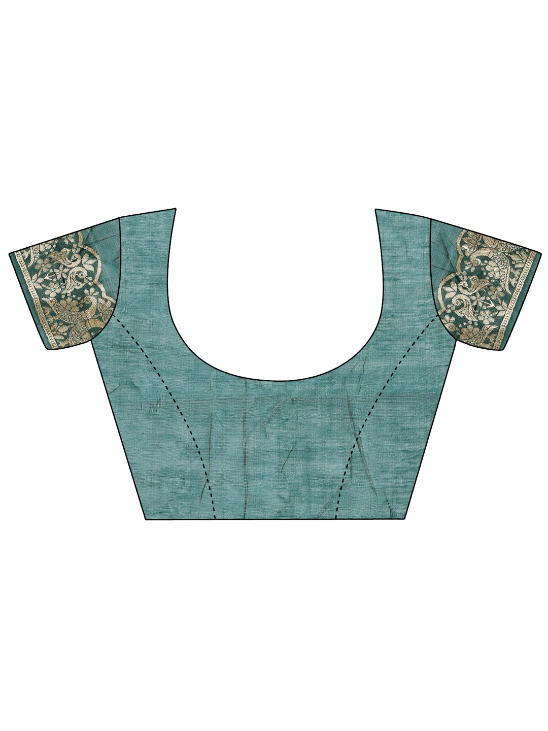 Majestic Green Linen Cotton Saree with Royal Peacock Pallu – A Celebration of Heritage and Grace