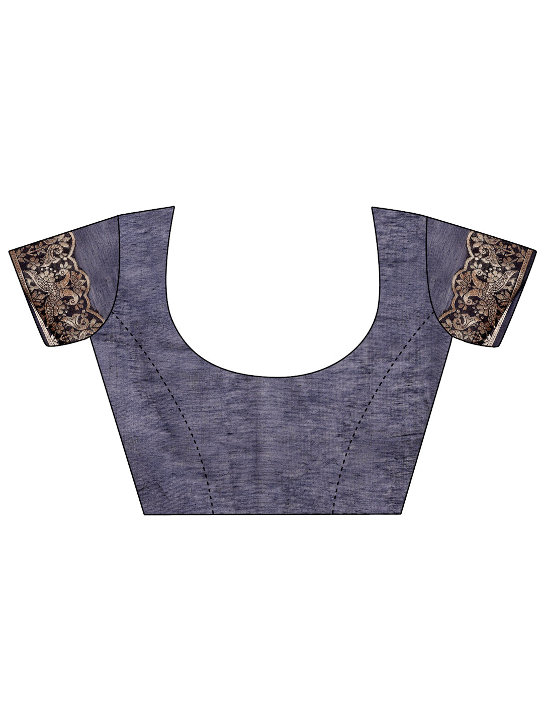 Majestic Navy Blue Linen Cotton Saree with Royal Peacock Pallu – A Celebration of Heritage and Grace