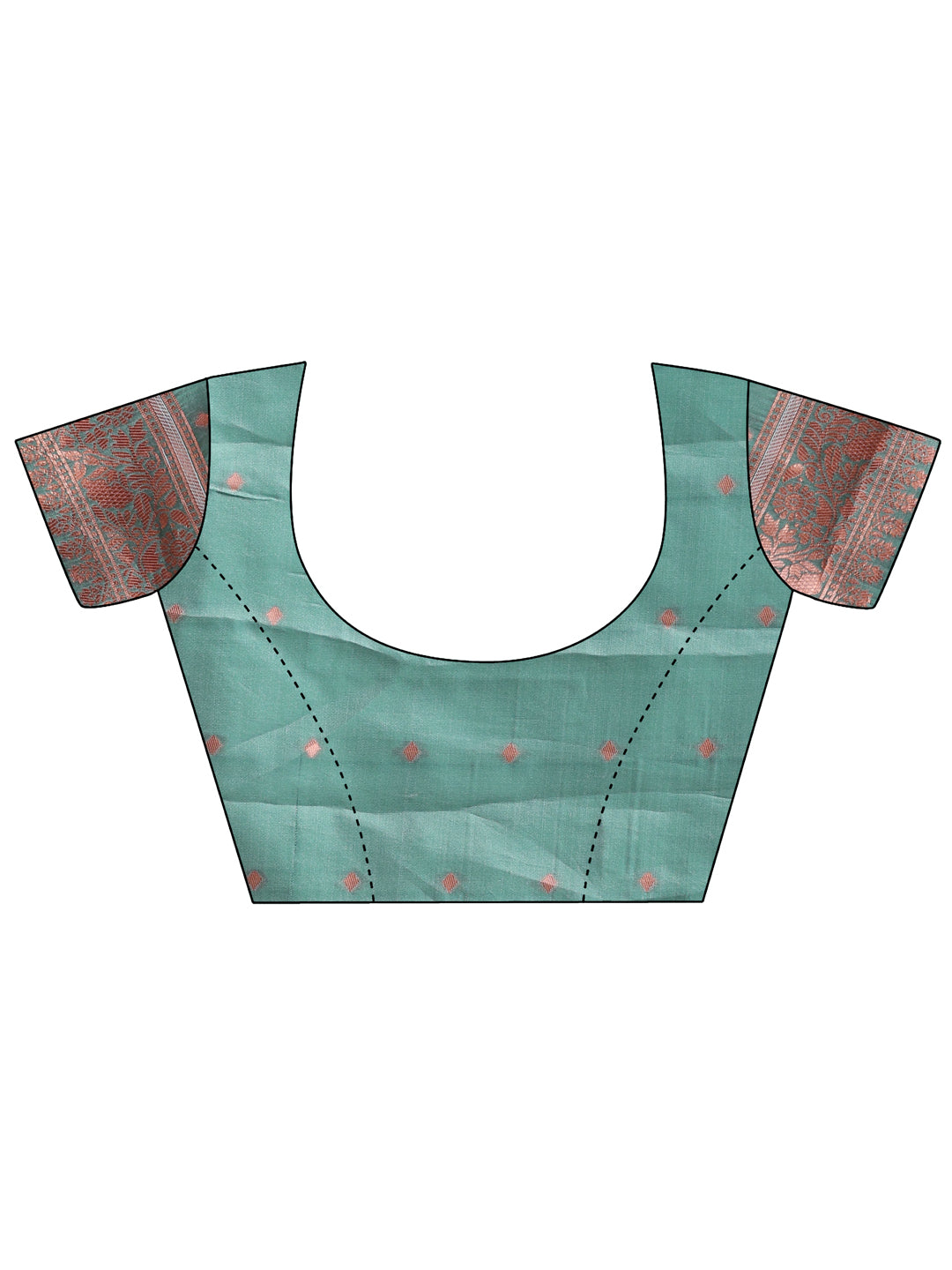 Astita Elegant Sea Green Cotton Saree with Contrast Pallu โ Perfect Blend of Tradition & Comfort