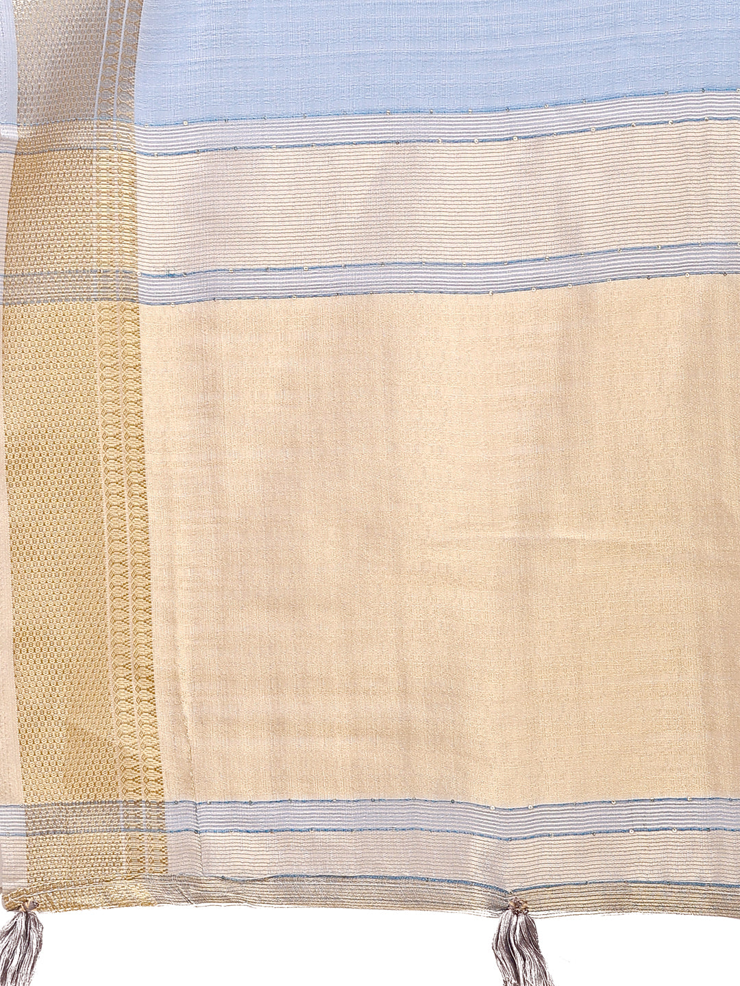 Astita Elegant Grey and Gold Organza Saree – Sheer Sophistication for Modern Celebrations