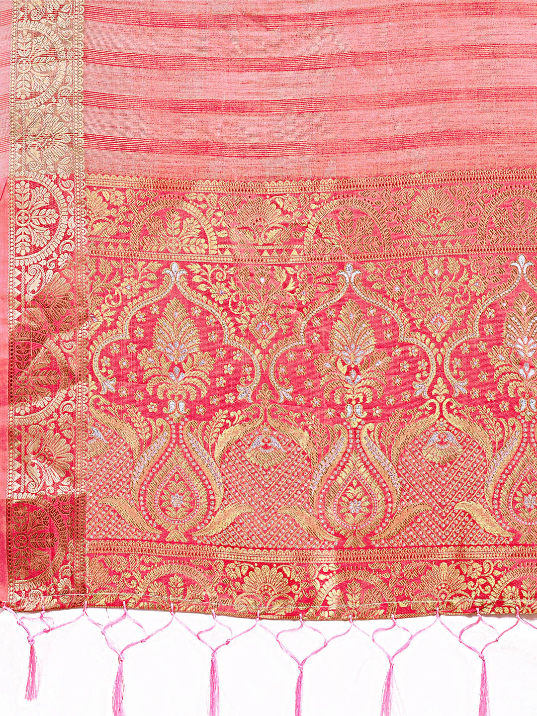 Astita Light Peach Organza Saree – Ethereal Sophistication in Every Fold