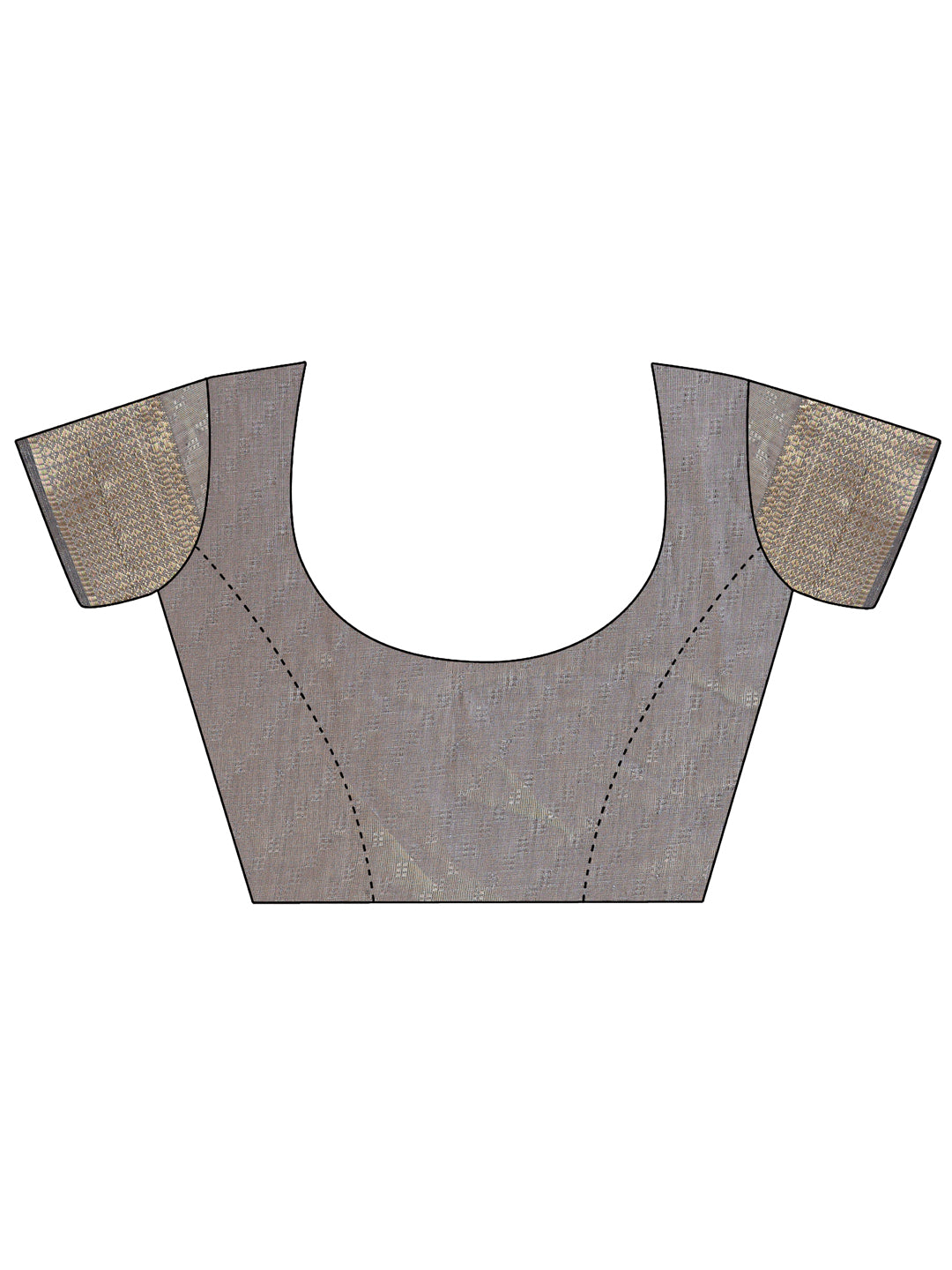 Astita Graceful Grey Organza Saree with Rich Golden Zari Border | Elegant Party Wear Saree with Blouse Piece
