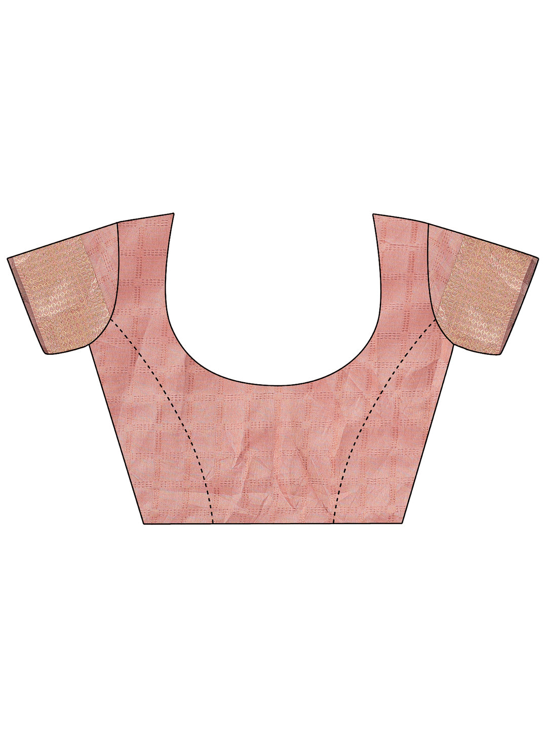 Astita Peach Organza Saree with Golden Zari Border | Elegant Soft Lightweight Party Wear Saree with Blouse