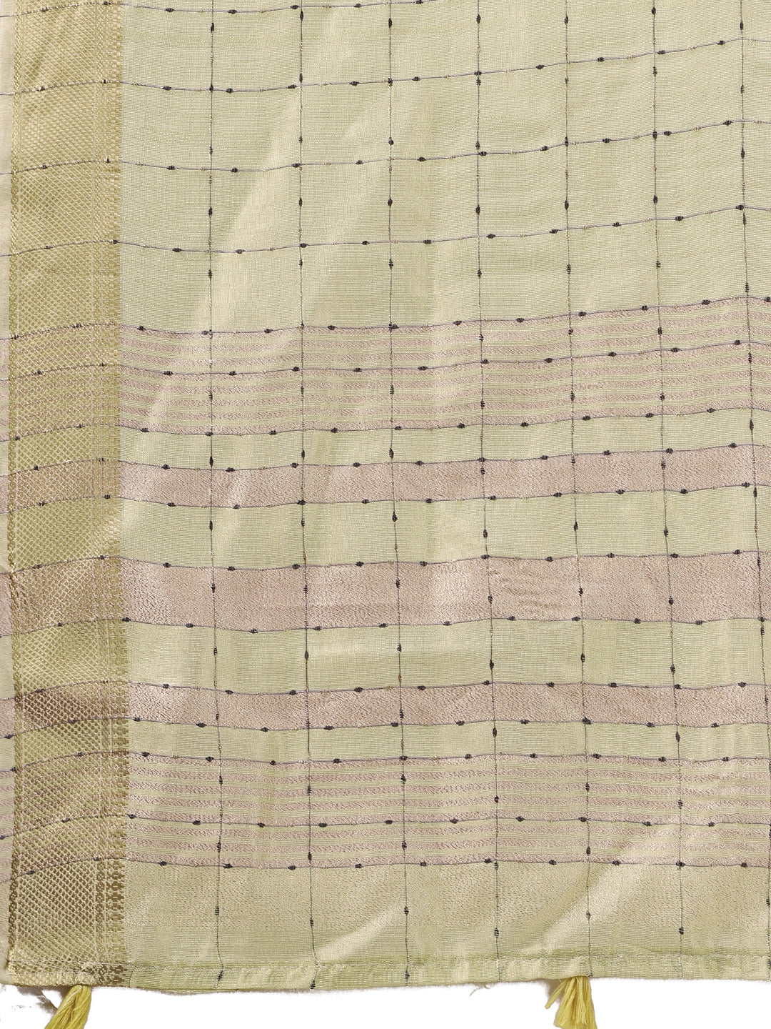 Astita Cream Gold Organza Saree with Subtle Zari Weave | Lightweight Festive Saree for Women | Elegant Traditional Look | Golden Border & Pallu | Perfect for Weddings, Puja & Gifting