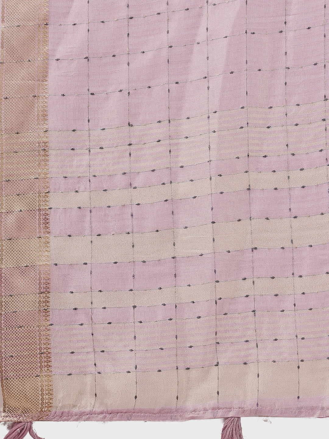 Astita Light Pink Gold Organza Saree with Subtle Zari Weave | Lightweight Festive Saree for Women | Elegant Traditional Look | Golden Border & Pallu | Perfect for Weddings, Puja & Gifting