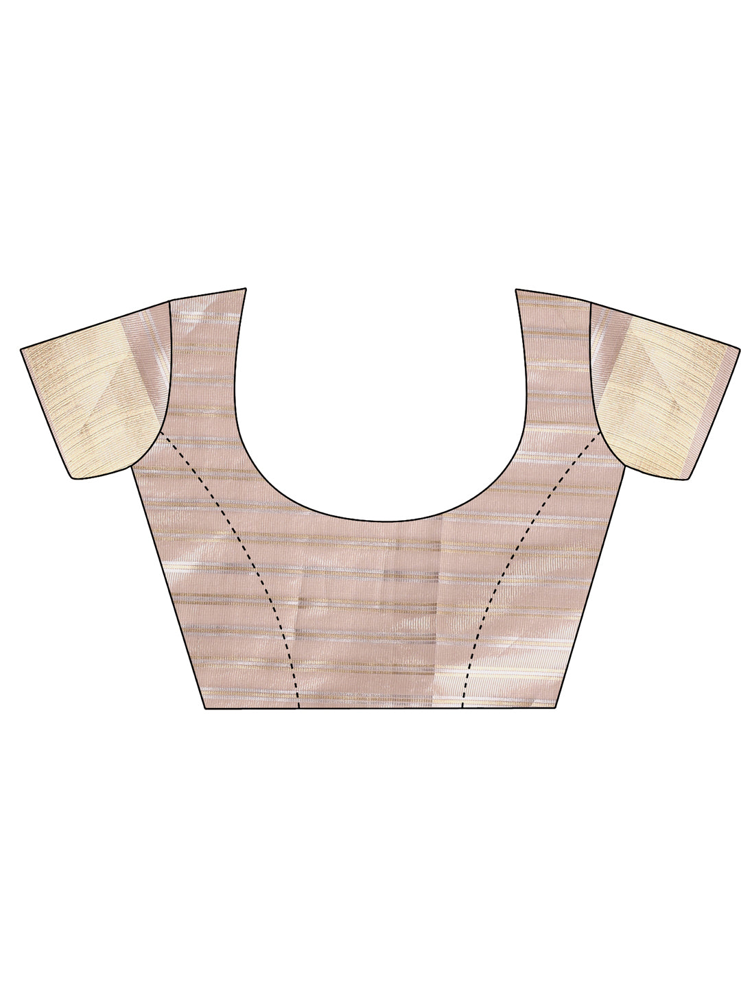 Astita Pink Gold Organza Saree with Subtle Zari Weave | Lightweight Festive Saree for Women | Elegant Traditional Look | Golden Border & Pallu | Perfect for Weddings, Puja & Gifting