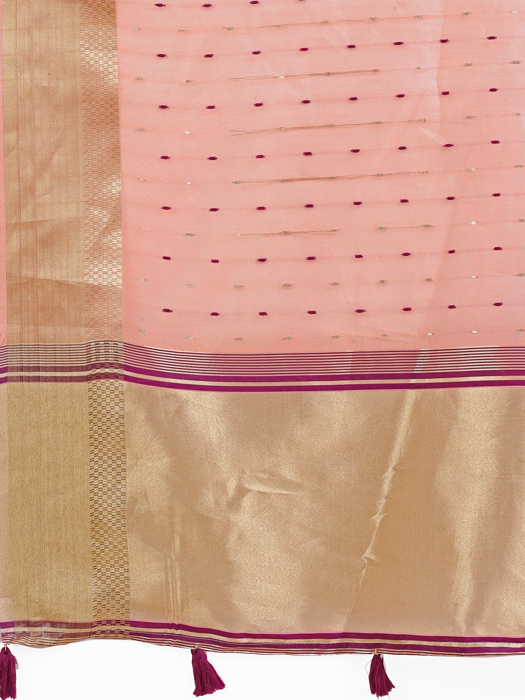 Astita Light Pink Gold Organza Silk Saree – Lightweight Luxury for Your Ethnic Moments