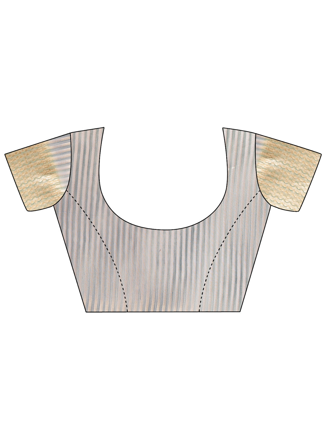 Astita Elegant Gold Beige Organza Saree with Zari Border | Party Wear Lightweight Saree with Blouse for Women