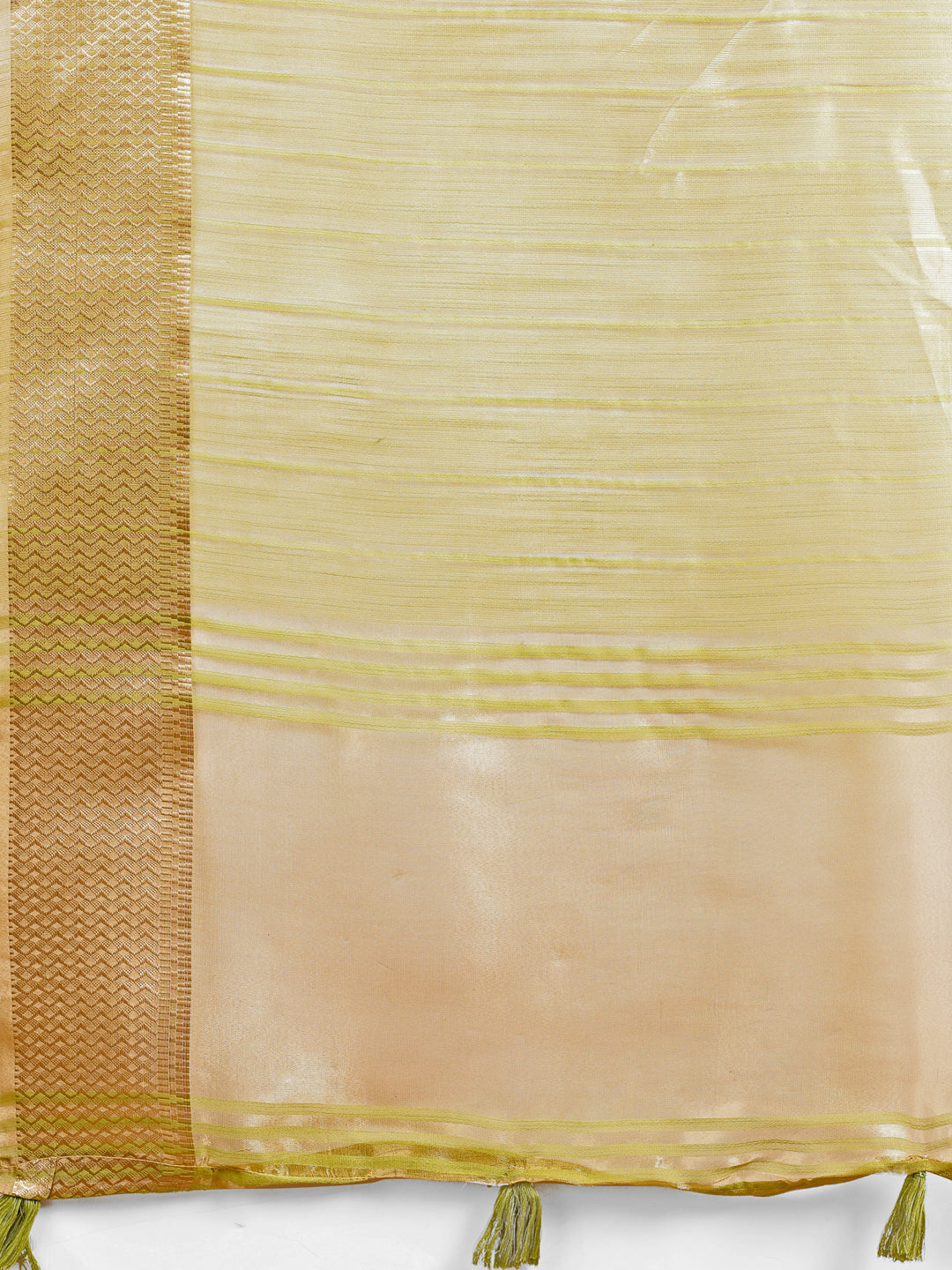 Astita Elegant Gold Yellow Organza Saree with Zari Border | Party Wear Lightweight Saree with Blouse for Women