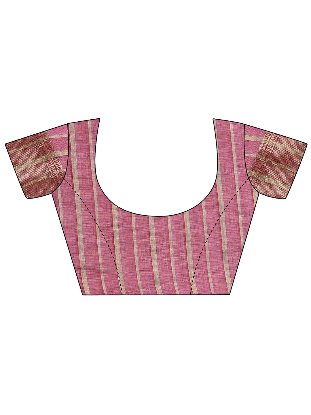Magenta Organza Saree with Golden Border – Bold Elegance in Every Drape