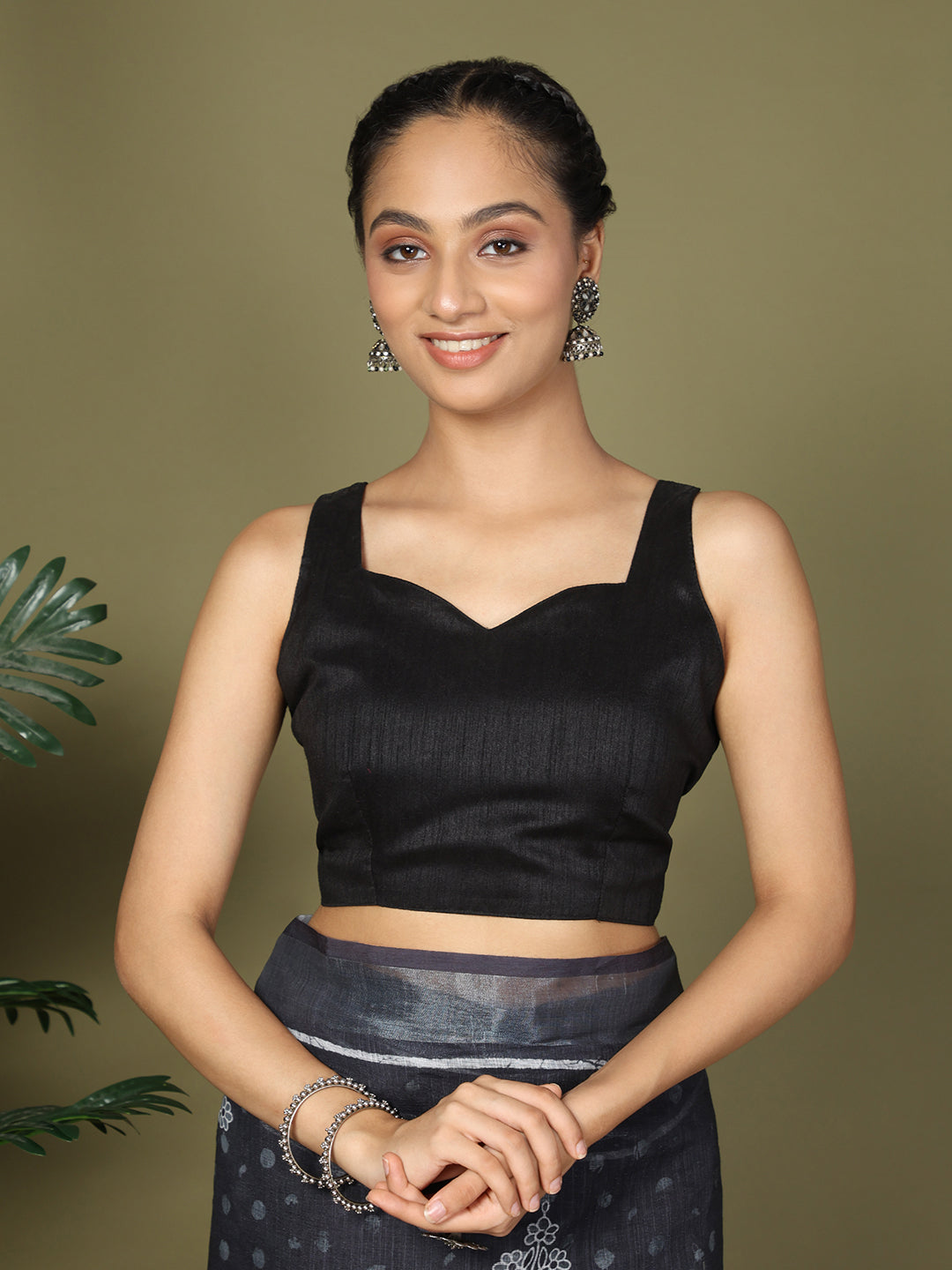 Astita Black Printed Cotton | Comfortable Daily & Office Wear Saree for Women