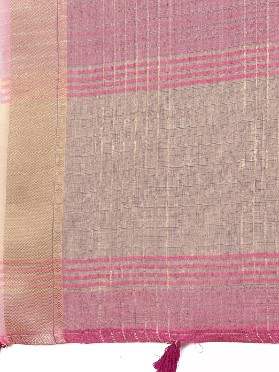 Astita Pink Organza Saree with Gold Checked Design β Elegant & Classy Traditional Wear for Formal & Festive Occasions