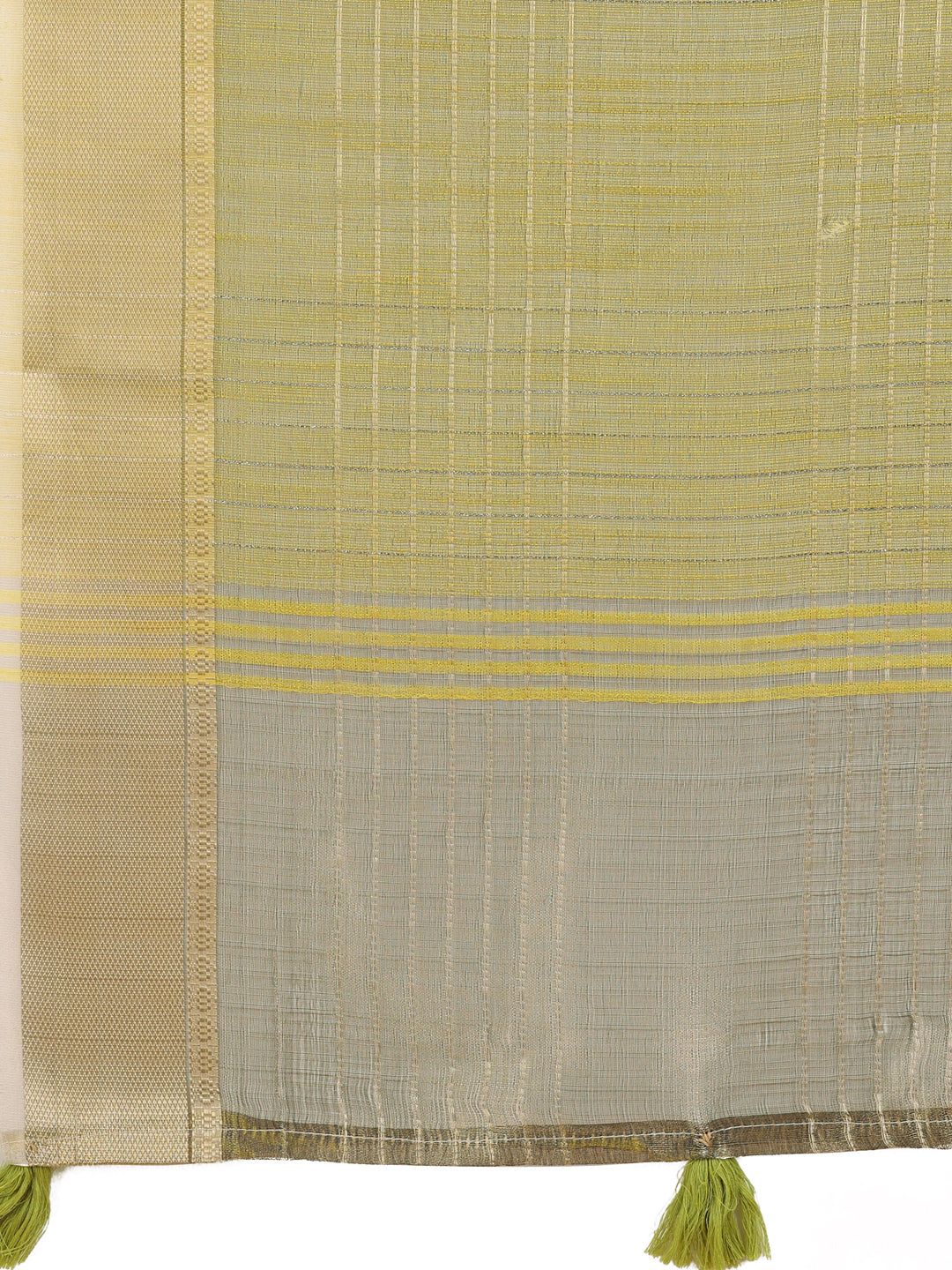 Astita Mhendi Green Organza Saree with Gold Checked Design – Elegant & Classy Traditional Wear for Formal & Festive Occasions