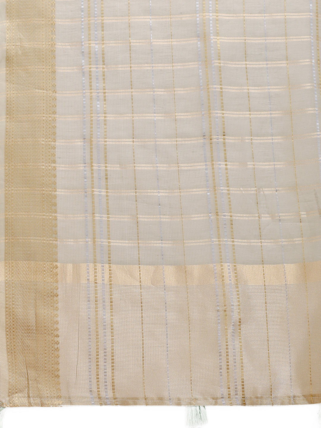 Astita Pale Sage Green Organza Saree with Gold Zari – Subtle Grace for Timeless Style